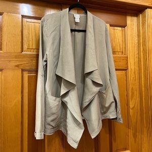 Tan unlined jacket by Andrea Jovine